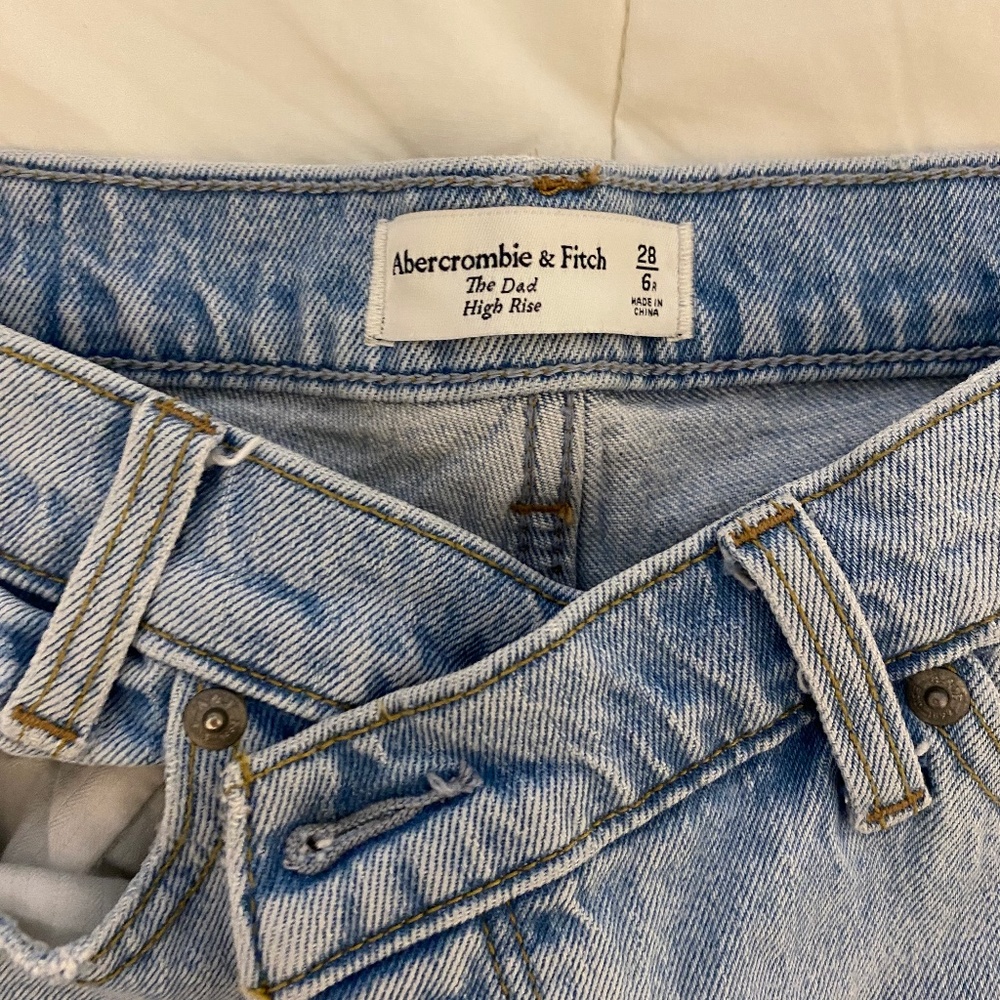 Abercrombie high rise dad jeans